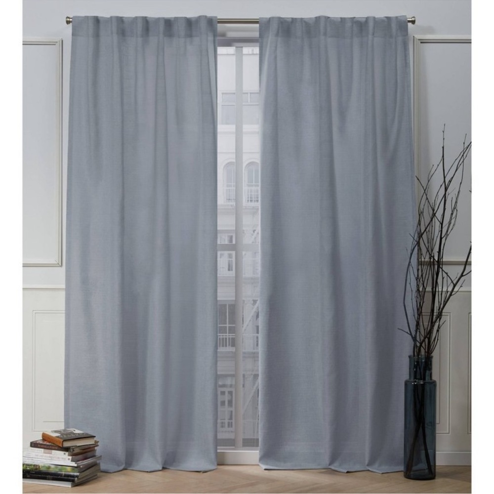 Like new blue curtains